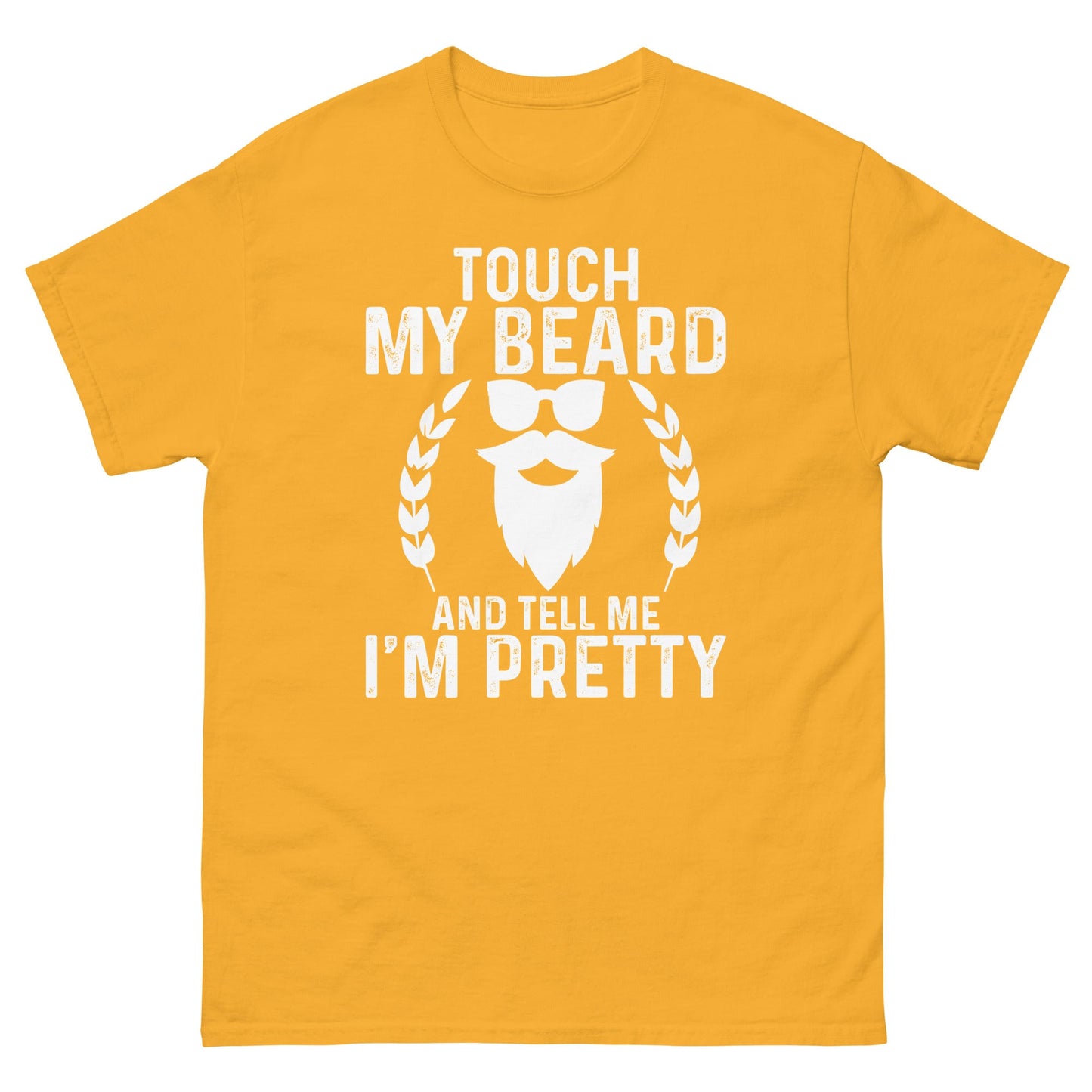 Touch My Beard | Men's classic t-shirt - Gold - T-Shirts Online
