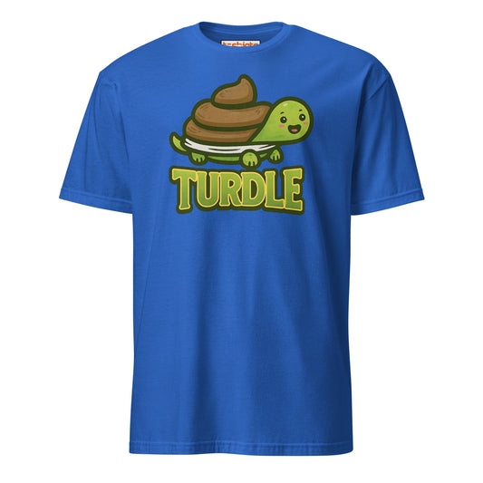 Turdle T-Shirt – Funny Poop Turtle Pun Cartoon Tee - Royal - T-Shirts Online