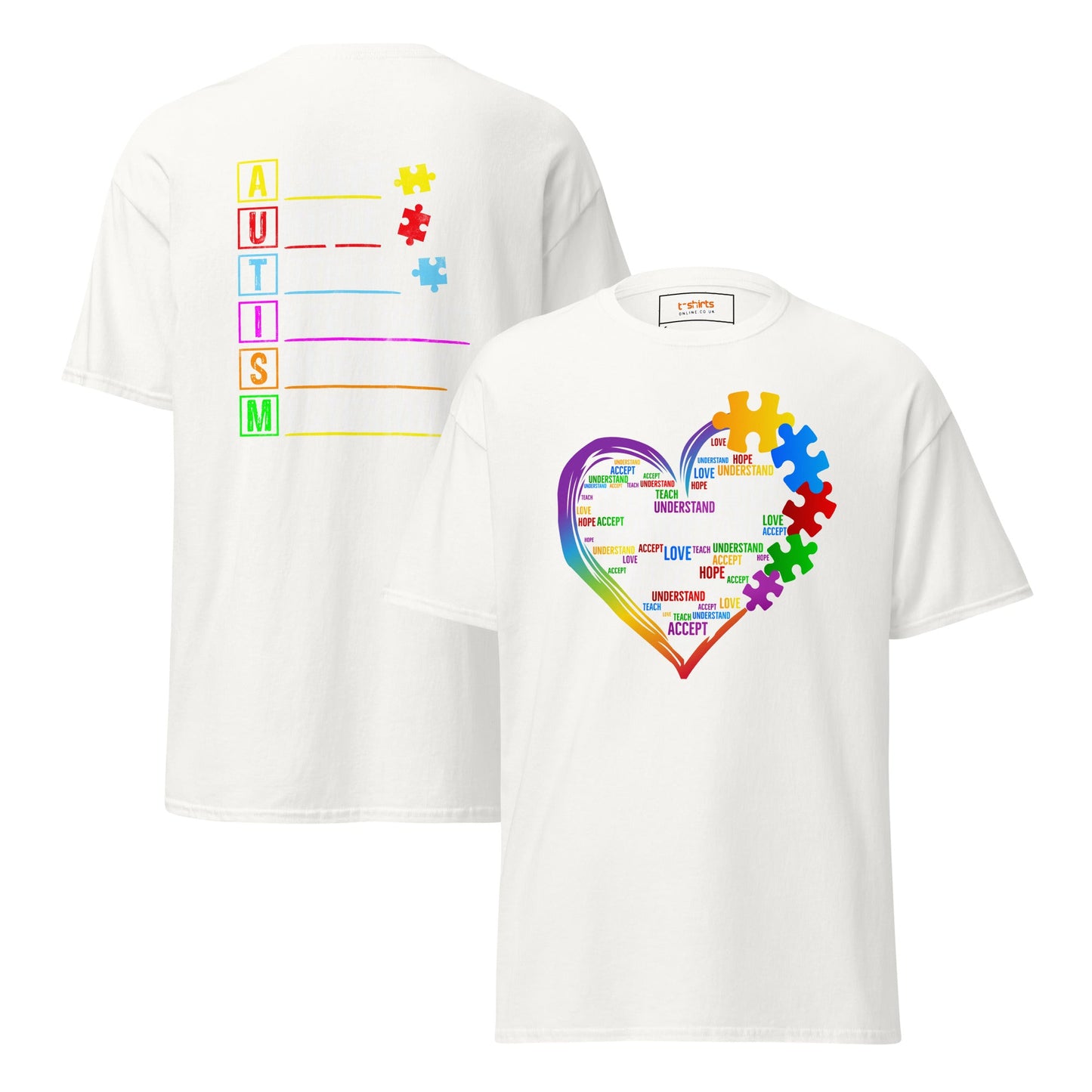 Understand Autism | Autism T-Shirt - White - T-Shirts Online