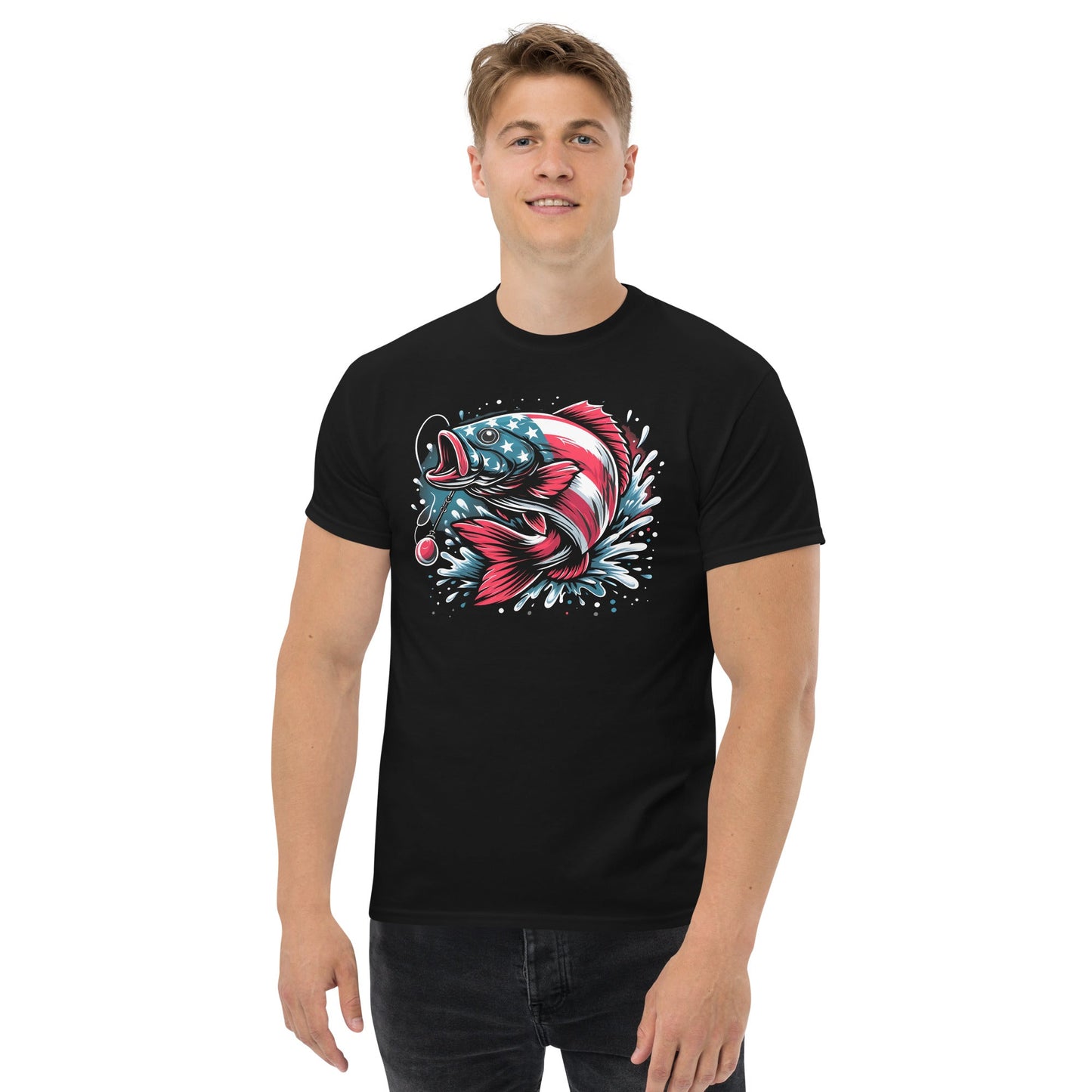 USA Fishing | Fishing T-Shirt - S - T-Shirts Online