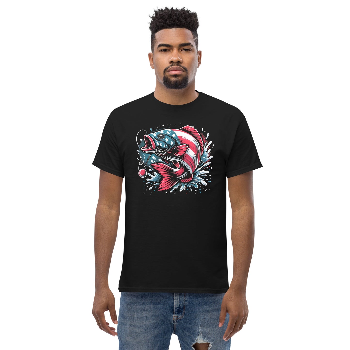 USA Fishing | Fishing T-Shirt - S - T-Shirts Online