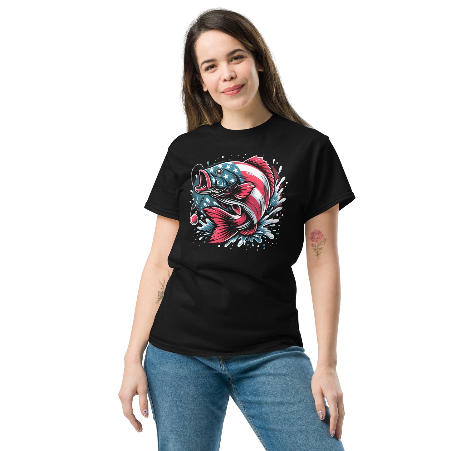 USA Fishing | Fishing T-Shirt - S - T-Shirts Online