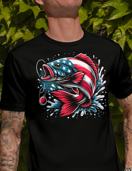 USA Fishing | Fishing T-Shirt - S - T-Shirts Online
