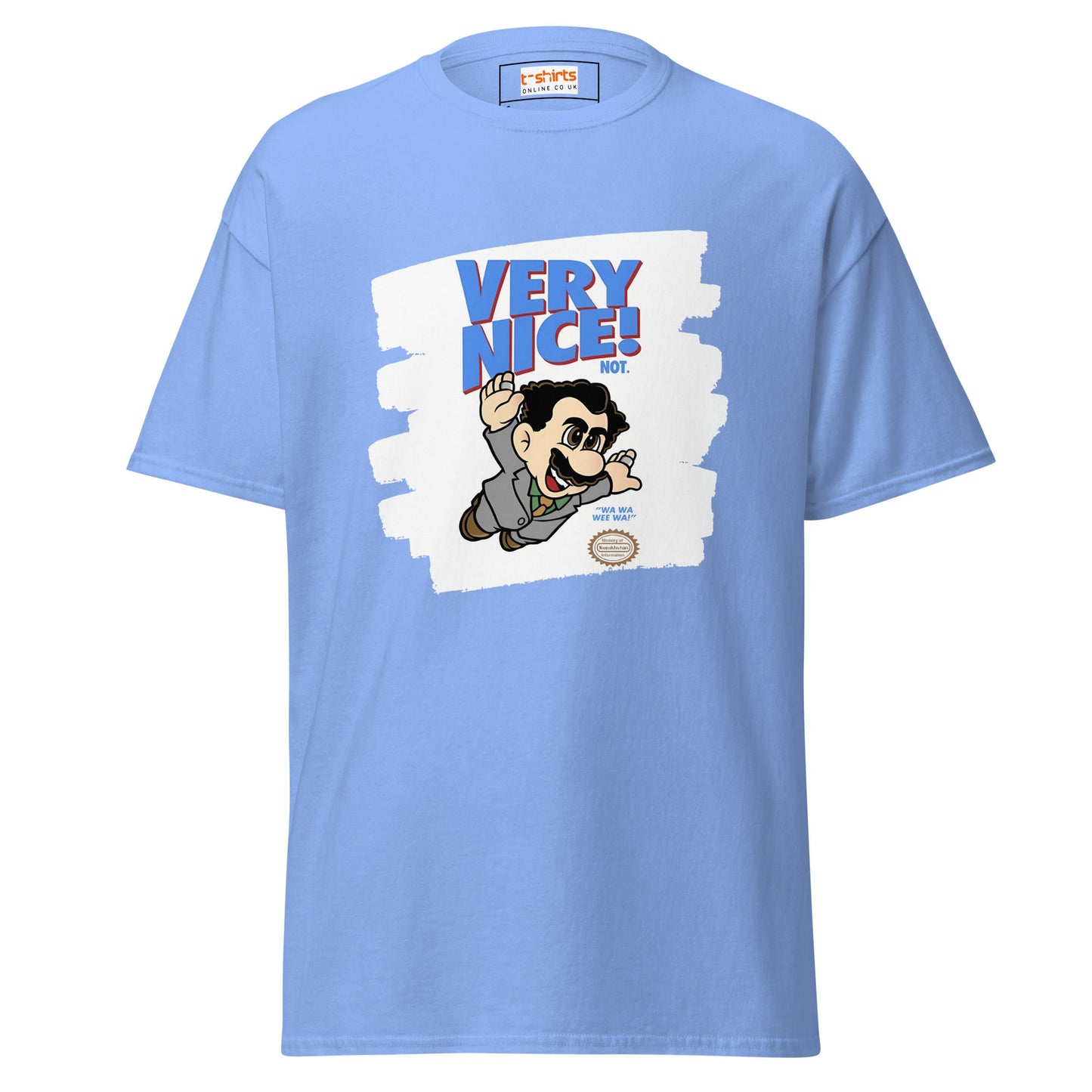 Very Nice | Borat Gaming Movie T-Shirt - Carolina Blue - T-Shirts Online