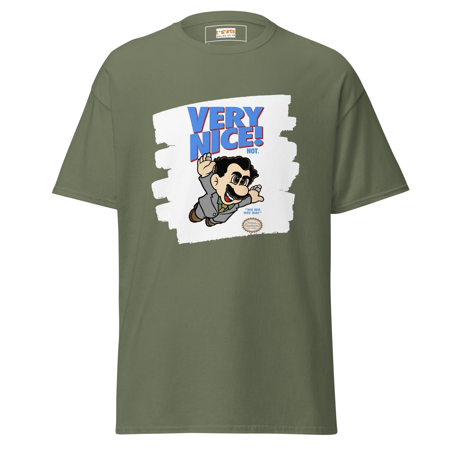 Very Nice | Borat Gaming Movie T-Shirt - Military Green - T-Shirts Online
