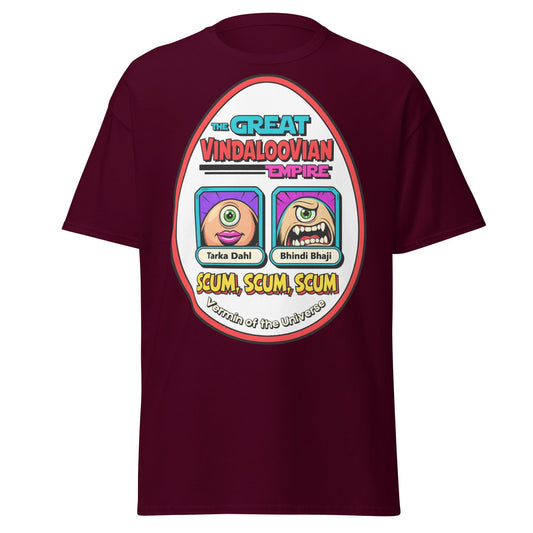 Vindaloovian Empire T-Shirt – Funny Curry Scum Meme Tee - Maroon - T-Shirts Online