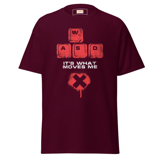 WASD Keys | PC Gamer T-Shirt - Maroon - T-Shirts Online