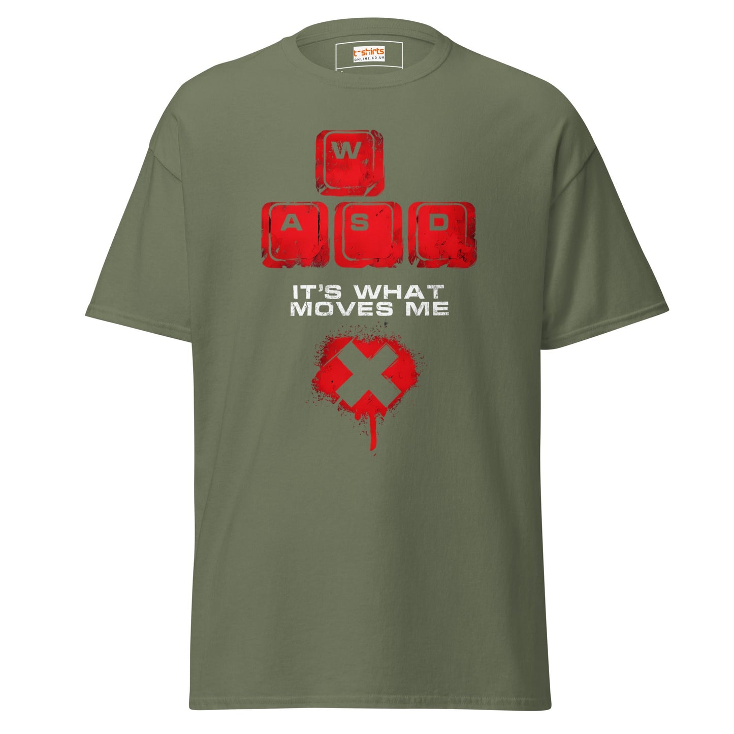 WASD Keys | PC Gamer T-Shirt - Military Green - T-Shirts Online