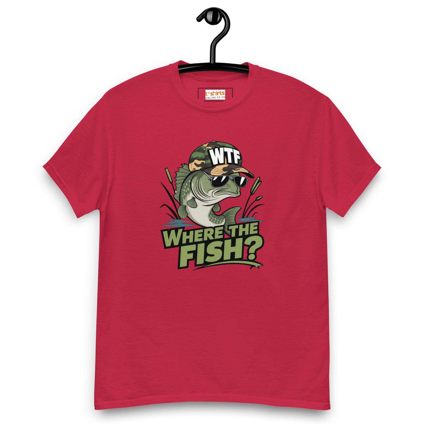 Where the Fish T-Shirt | Fishing T-Shirt - Cardinal - T-Shirts Online