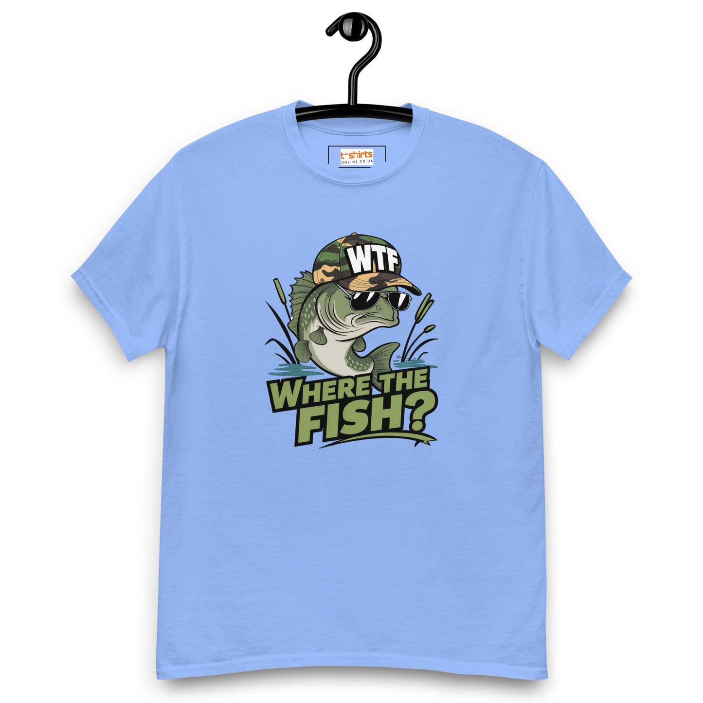 Where the Fish T-Shirt | Fishing T-Shirt - Carolina Blue - T-Shirts Online