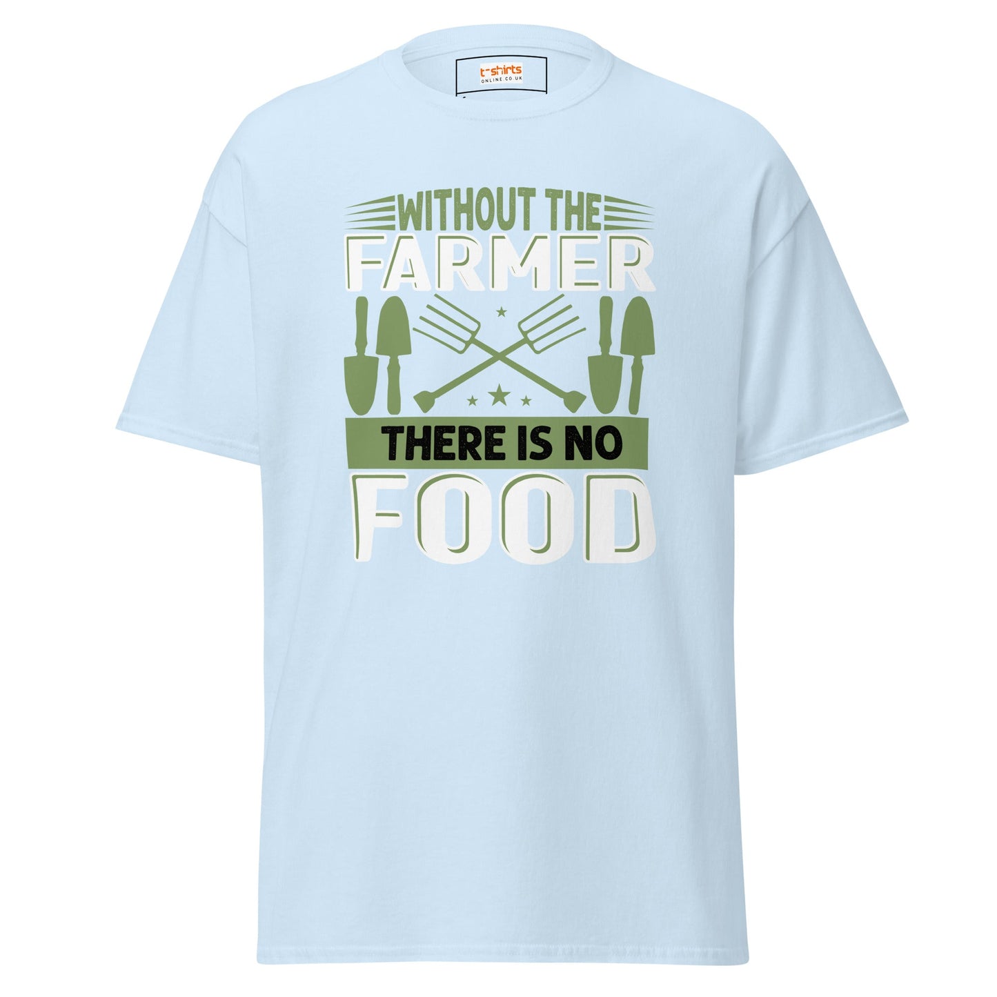 Without Farmers | Farmer T-Shirt - Light Blue - T-Shirts Online
