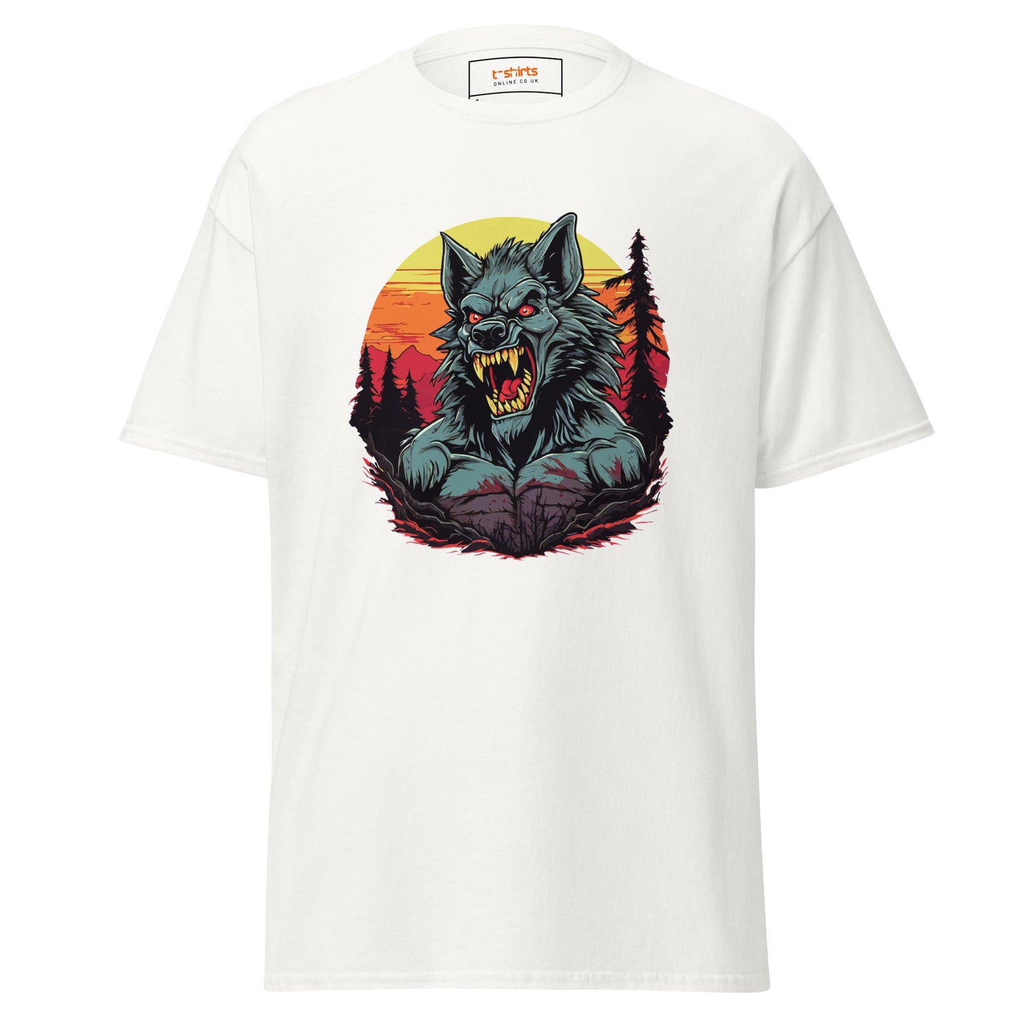 Wolfman Horror T-Shirt – Classic Monster Graphic Cotton Tee - Color - T-Shirts Online