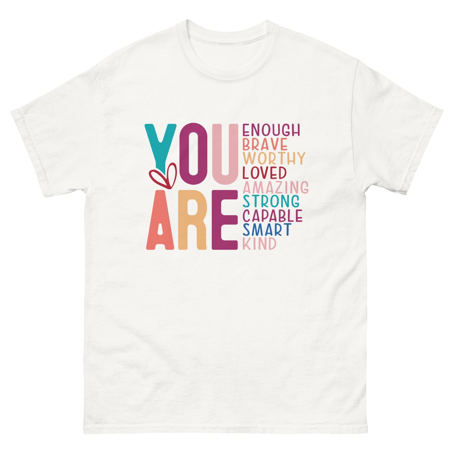 You Are Enough | Mother's Day T-Shirt - White - T-Shirts Online