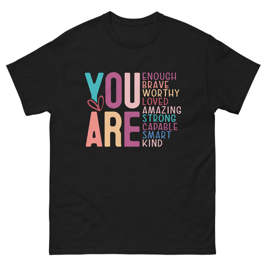 You Are Enough | Mother's Day T-Shirt - Black - T-Shirts Online