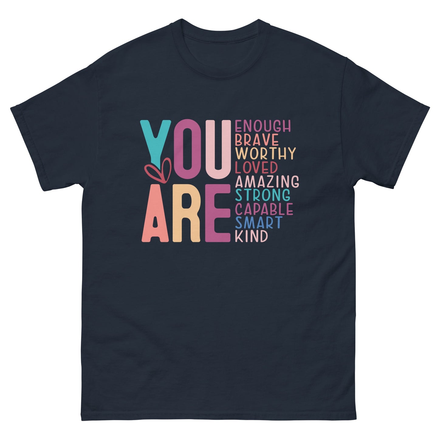 You Are Enough | Mother's Day T-Shirt - Navy - T-Shirts Online