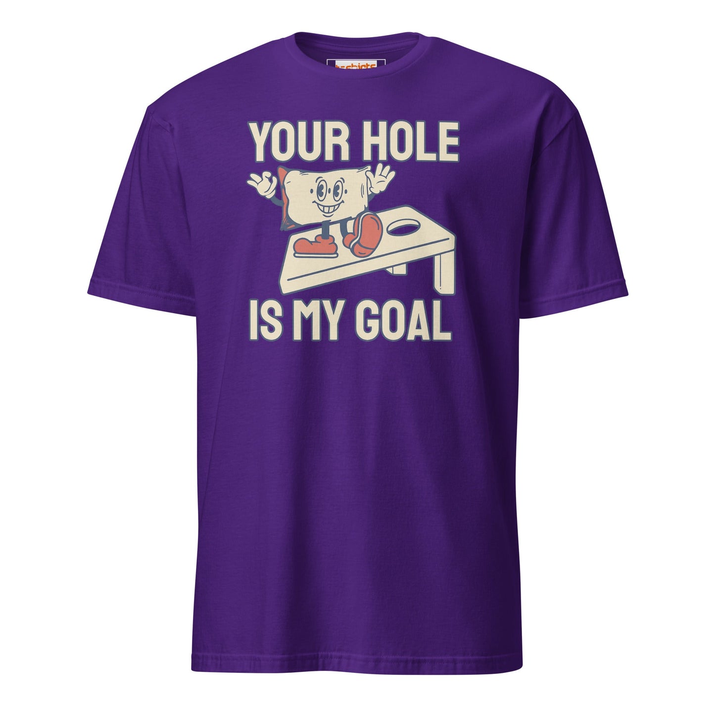 Your Hole is My Goal T-Shirt | Adult Humour Tee - Purple - T-Shirts Online
