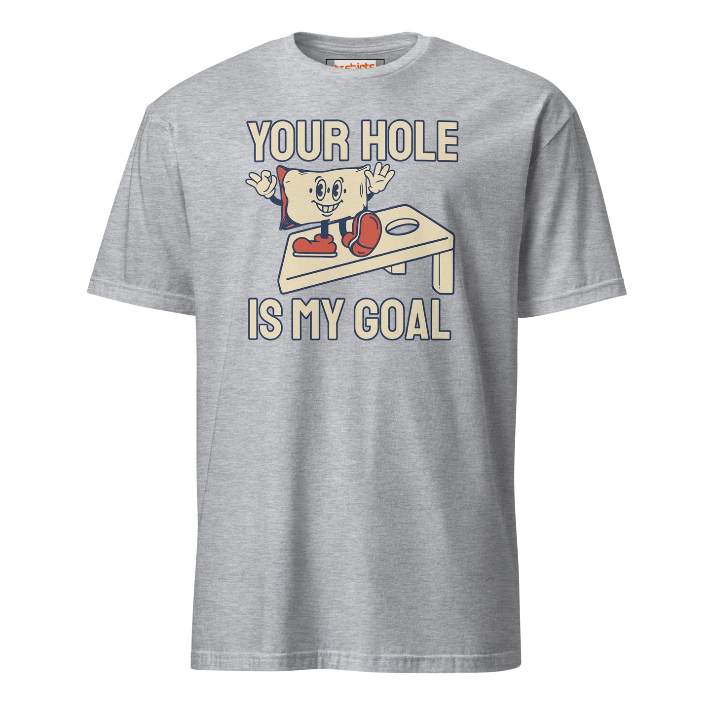 Your Hole is My Goal T-Shirt | Adult Humour Tee - Sport Grey - T-Shirts Online