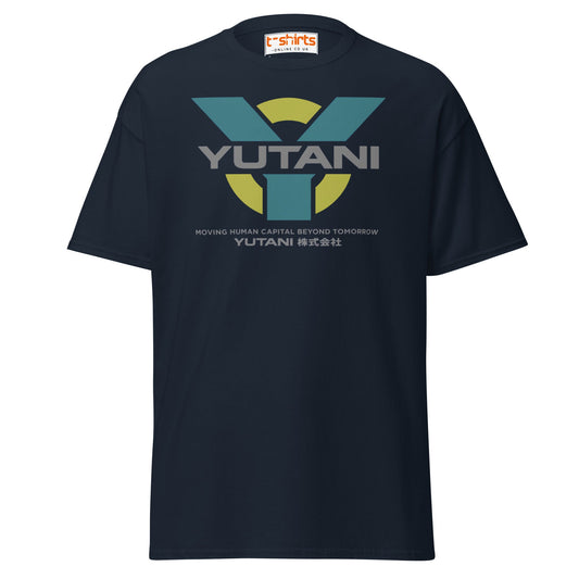 Yutani Corporation T-Shirt | Sci - Fi Parody Logo Tee - Navy - T-Shirts Online