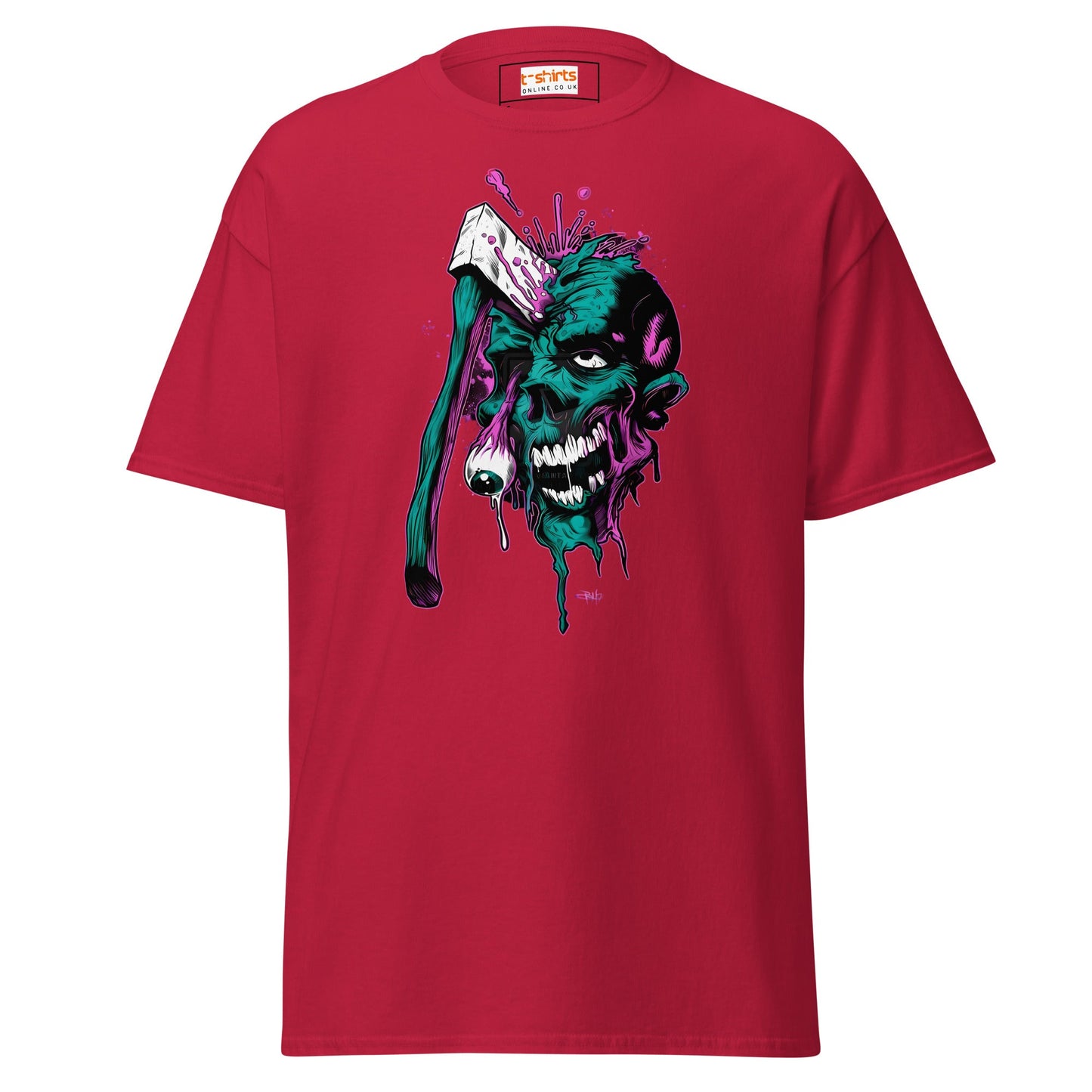 Zombie Axe | Zombie Horror T-Shirt - Cardinal - T-Shirts Online