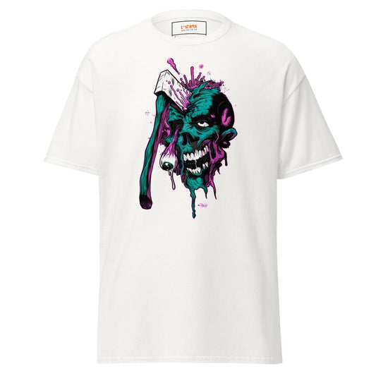 Zombie Axe | Zombie Horror T-Shirt - White - T-Shirts Online