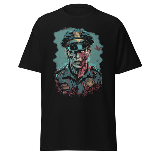 Zombie Policeman | Horror T-Shirt - Black - T-Shirts Online