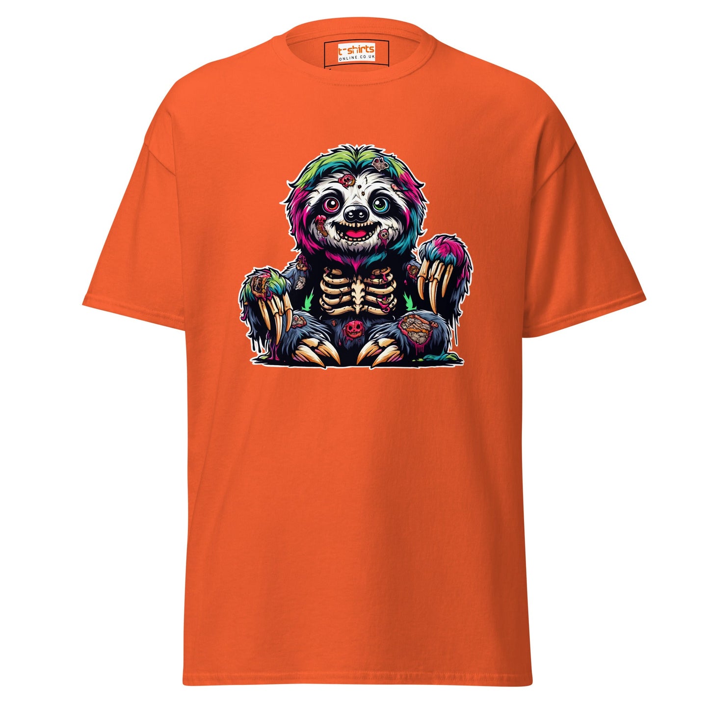 Zombie Sloth | Sloth T-Shirt - Orange - T-Shirts Online