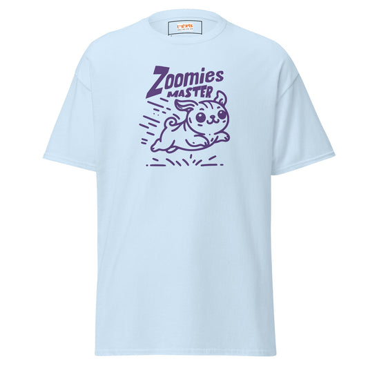 Zoomies Master | Bold Dog T-Shirt - Light Blue - T-Shirts Online
