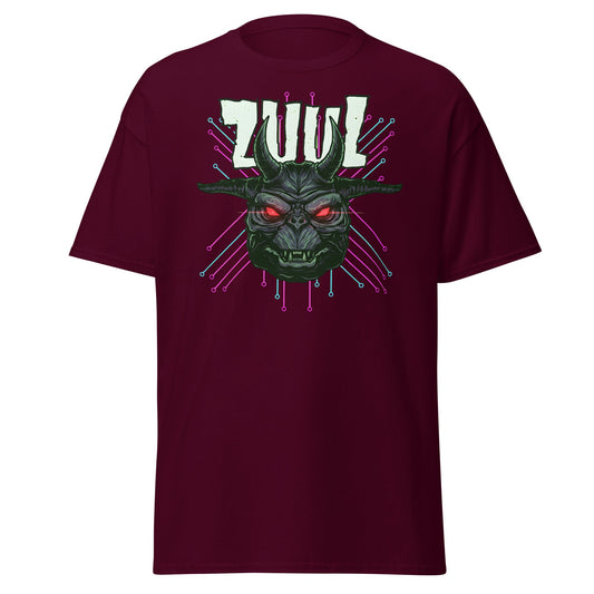 Zuul T-Shirt - Ghostbusters Demon Gatekeeper Tee - Maroon - T-Shirts Online
