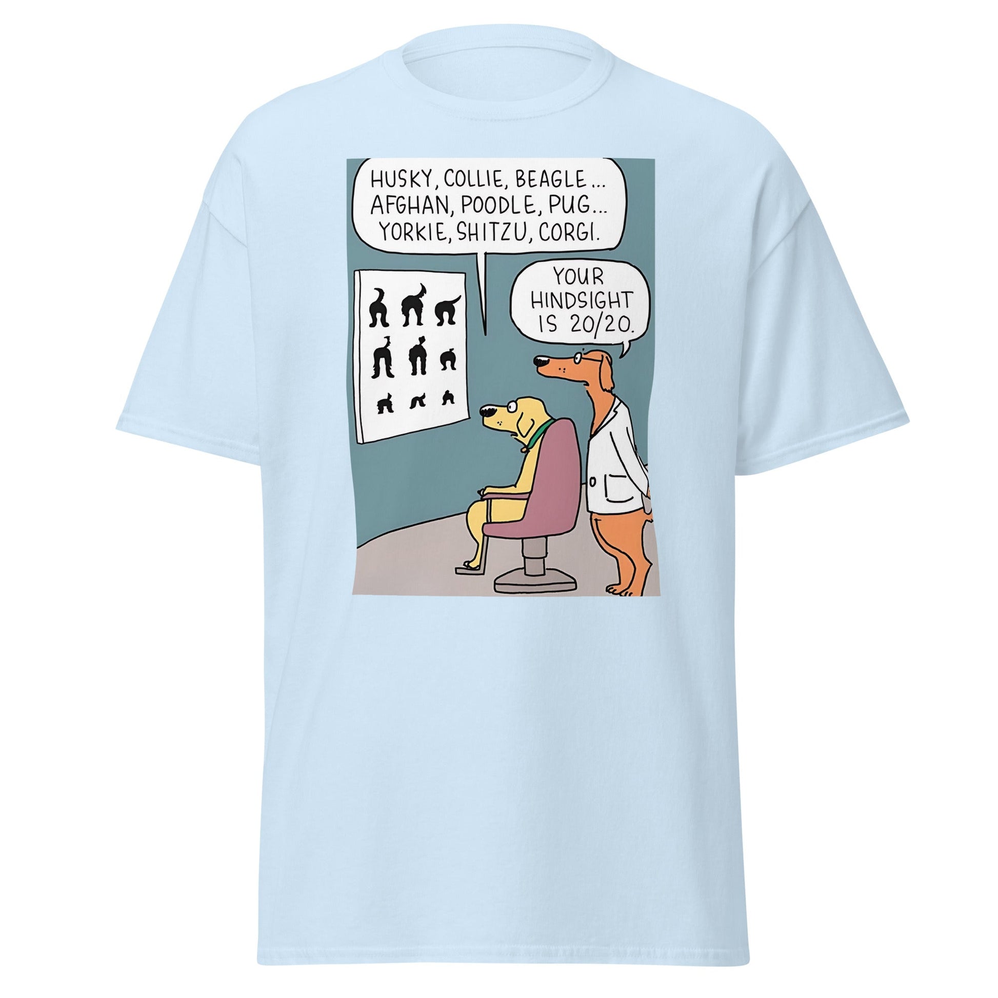 20/20 Vision | Meme T-Shirt - Light Blue - T-Shirts Online