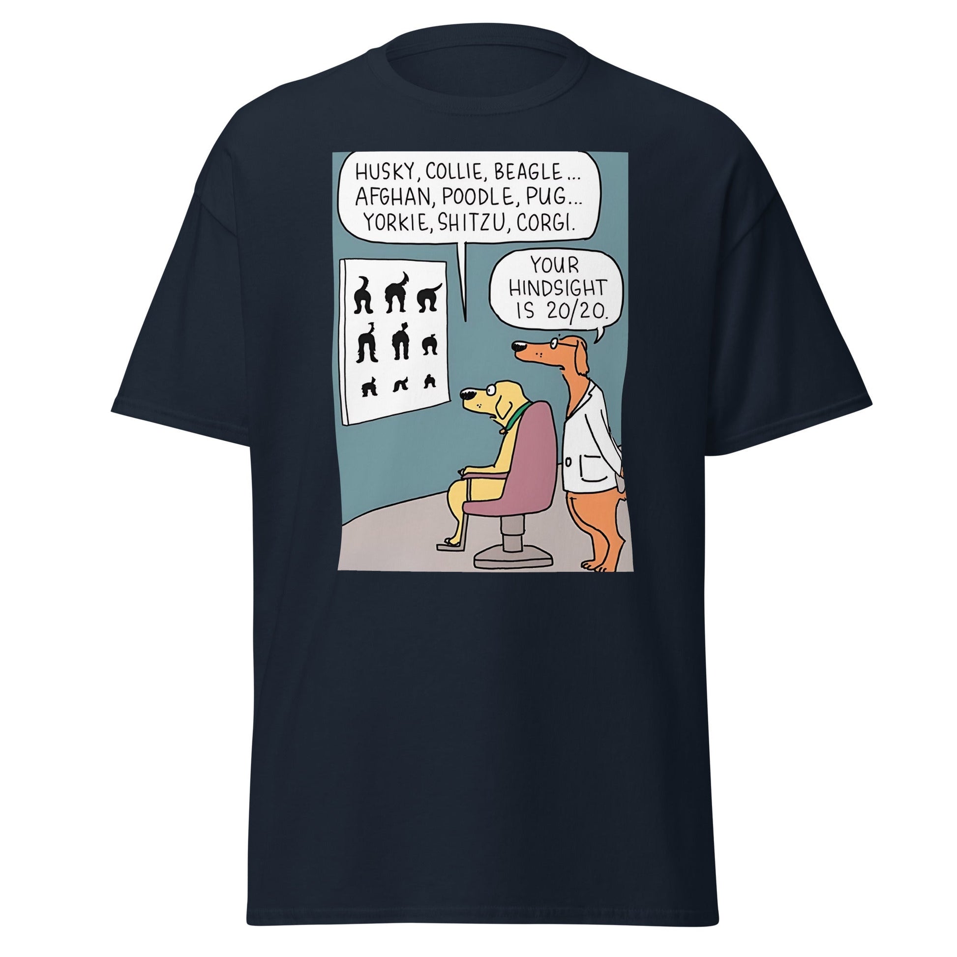 20/20 Vision | Meme T-Shirt - Navy - T-Shirts Online