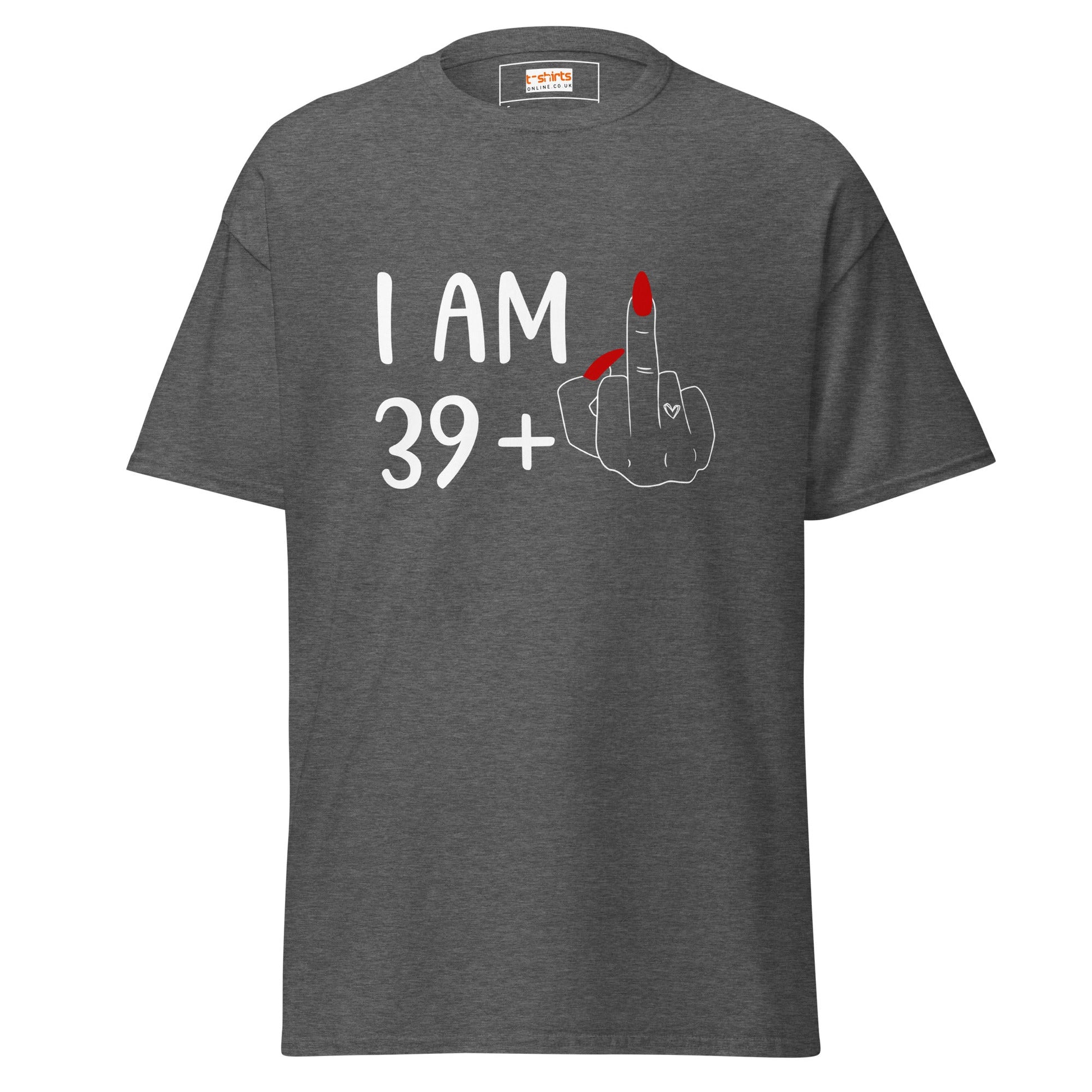 39 + 1 Birthday T-shirt | 40th Birthday Tee - Dark Heather - T-Shirts Online