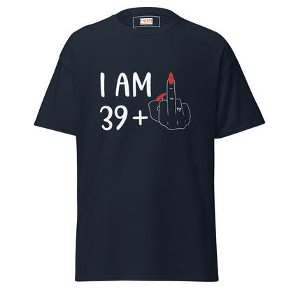39 + 1 Birthday T-shirt | 40th Birthday Tee - Navy - T-Shirts Online