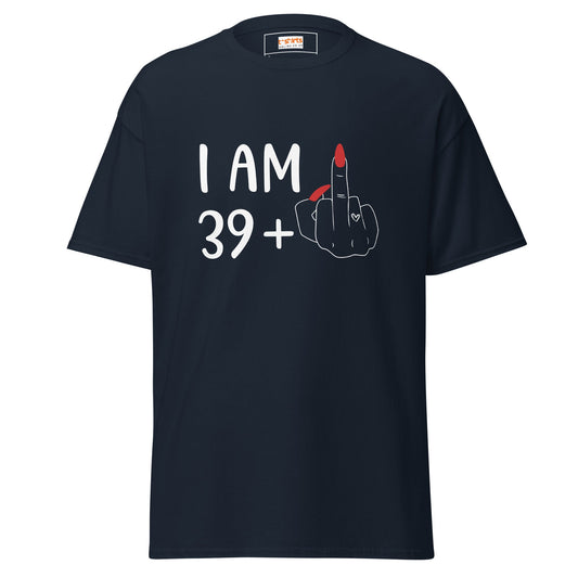 39 + 1 Birthday T-shirt | 40th Birthday Tee - Navy - T-Shirts Online