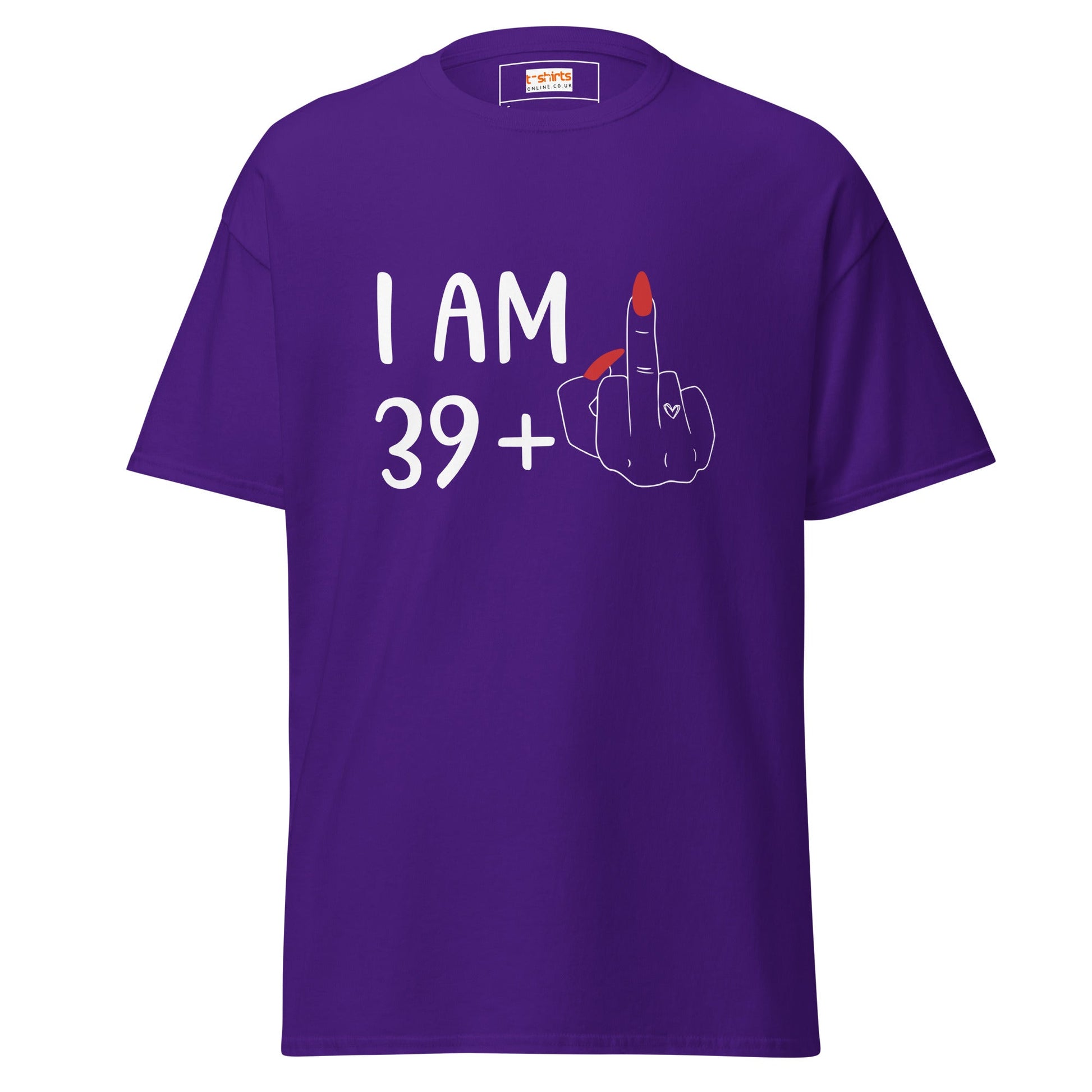 39 + 1 Birthday T-shirt | 40th Birthday Tee - Purple - T-Shirts Online