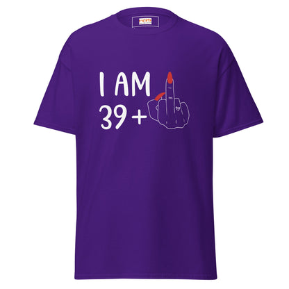 39 + 1 Birthday T-shirt | 40th Birthday Tee - Purple - T-Shirts Online