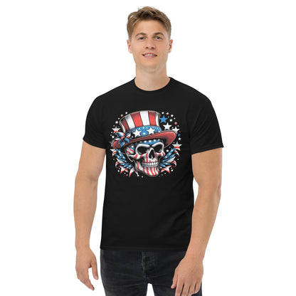 4th July Skull | Skull T-Shirt - Black - T-Shirts Online