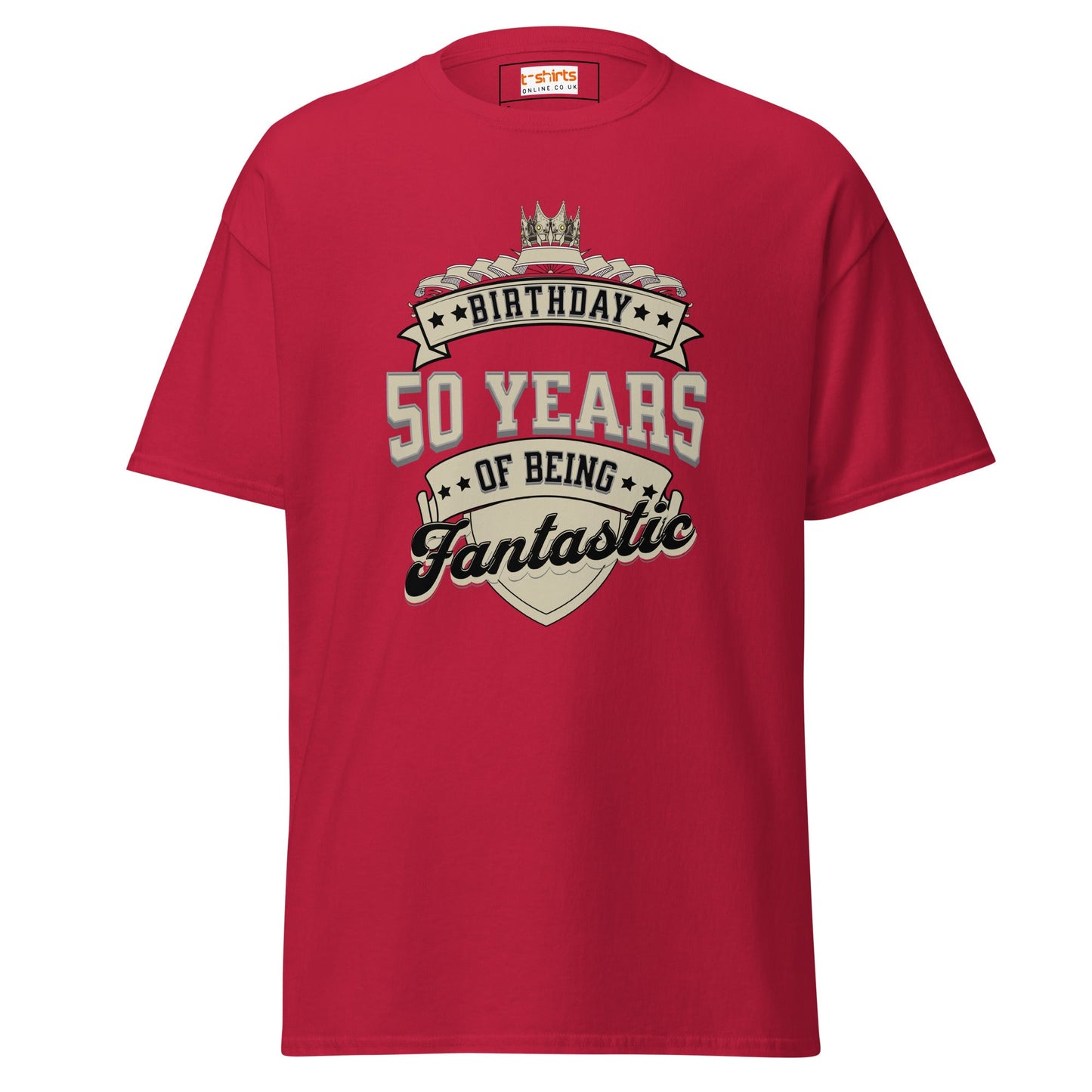 50th Birthday T-Shirt | Happy B Day Tee - Cardinal - T-Shirts Online