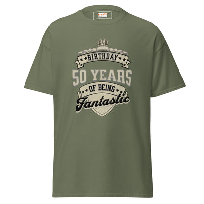 50th Birthday T-Shirt | Happy B Day Tee - Military Green - T-Shirts Online