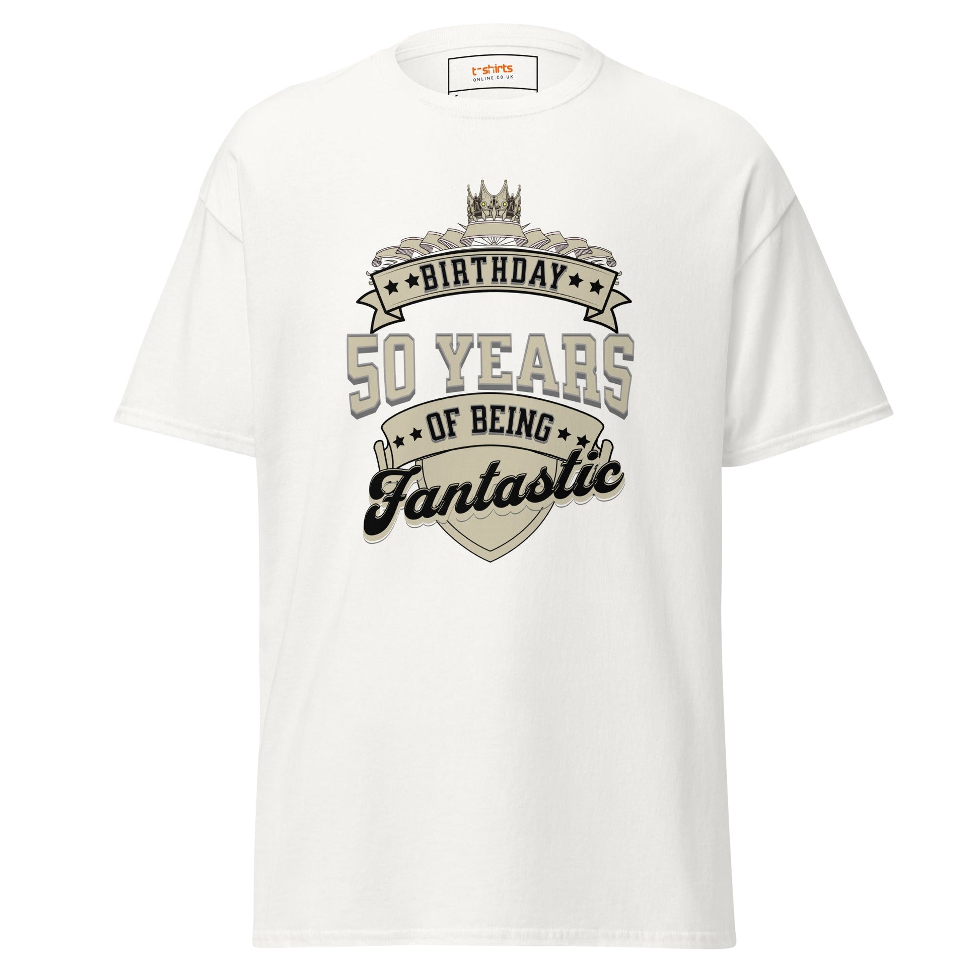50th Birthday T-Shirt | Happy B Day Tee - White - T-Shirts Online