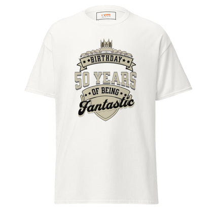 50th Birthday T-Shirt | Happy B Day Tee - White - T-Shirts Online