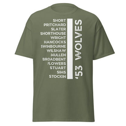 '53 Wolves Legends T-Shirt - 1953 - 54 Championship Squad Tee - Military Green - T-Shirts Online