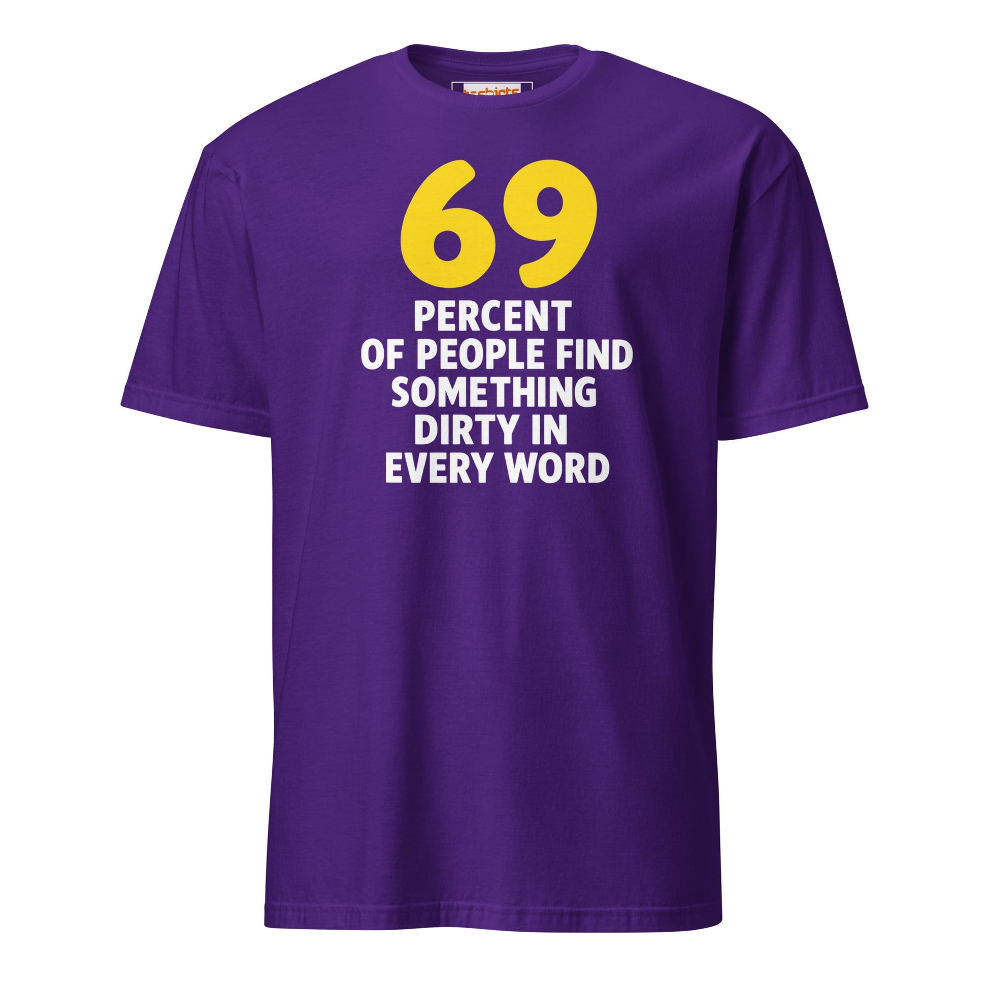 69% of People T-Shirt | Dirty Mind Joke Graphic Tee - Purple - T-Shirts Online