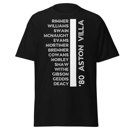 '80 Aston Villa Legends T-Shirt - 1981 Title Winners Tee - Black - T-Shirts Online