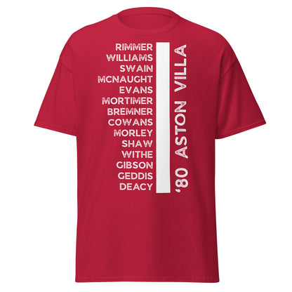 '80 Aston Villa Legends T-Shirt - 1981 Title Winners Tee - Cardinal - T-Shirts Online