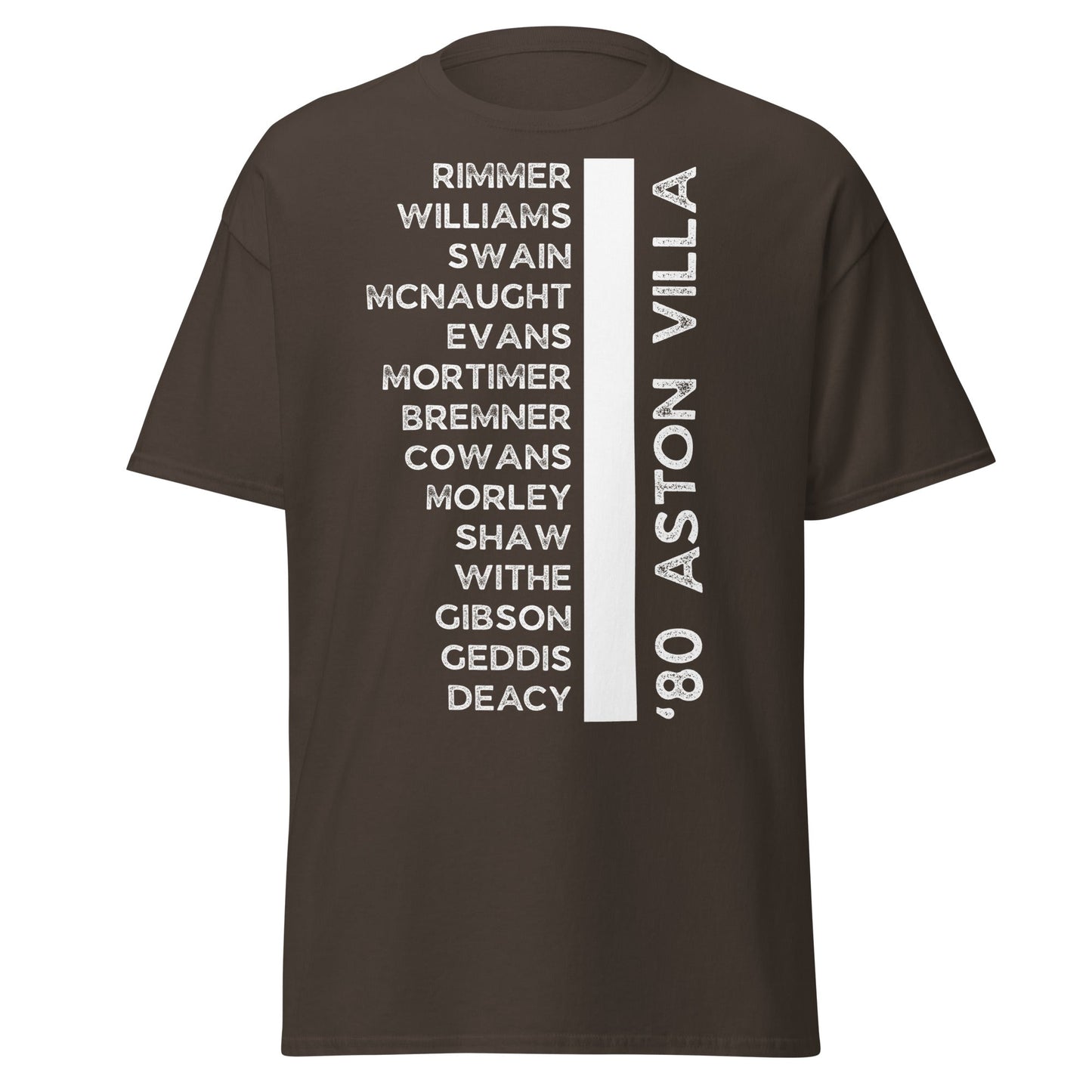 '80 Aston Villa Legends T-Shirt - 1981 Title Winners Tee - Dark Chocolate - T-Shirts Online