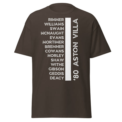 '80 Aston Villa Legends T-Shirt - 1981 Title Winners Tee - Dark Chocolate - T-Shirts Online