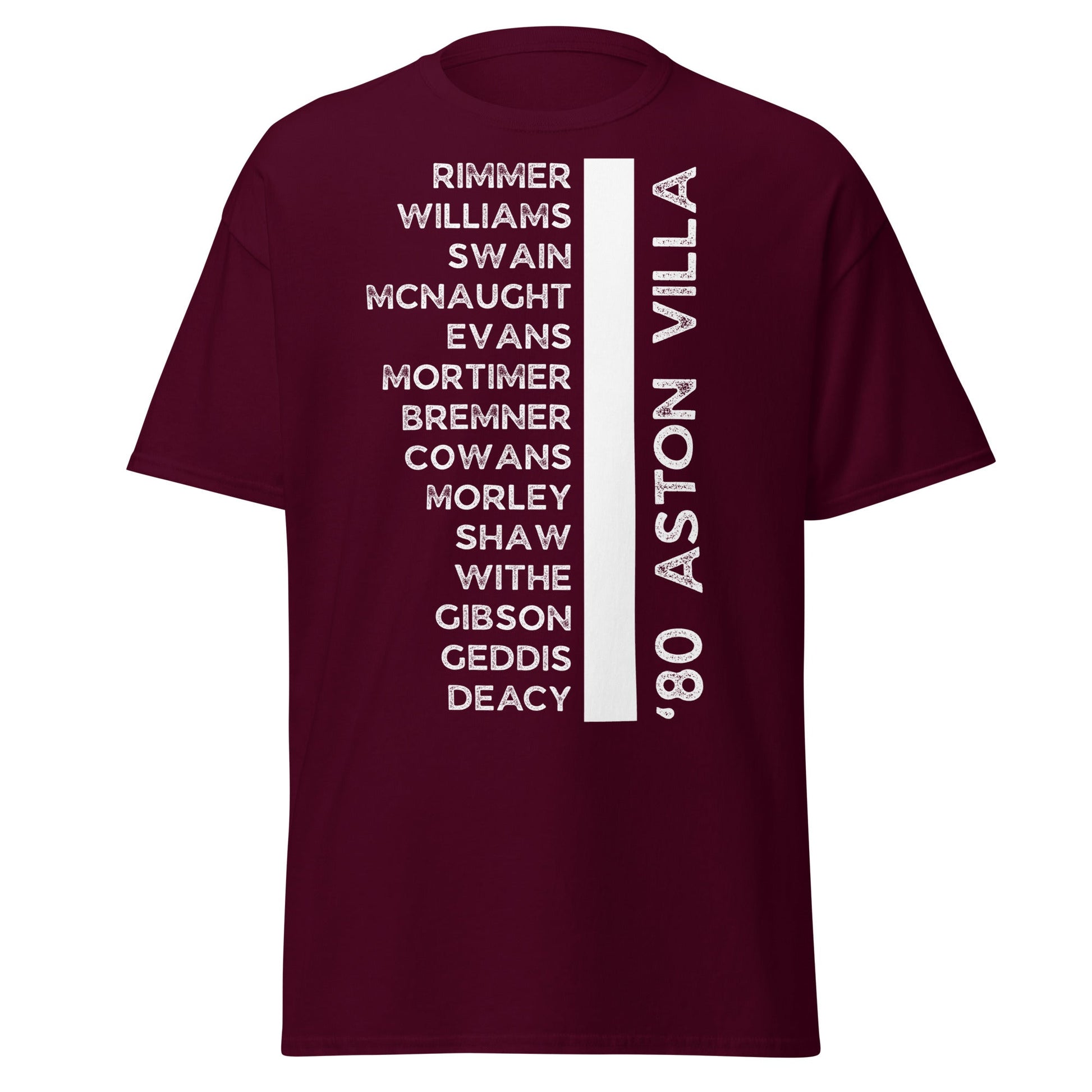 '80 Aston Villa Legends T-Shirt - 1981 Title Winners Tee - Maroon - T-Shirts Online