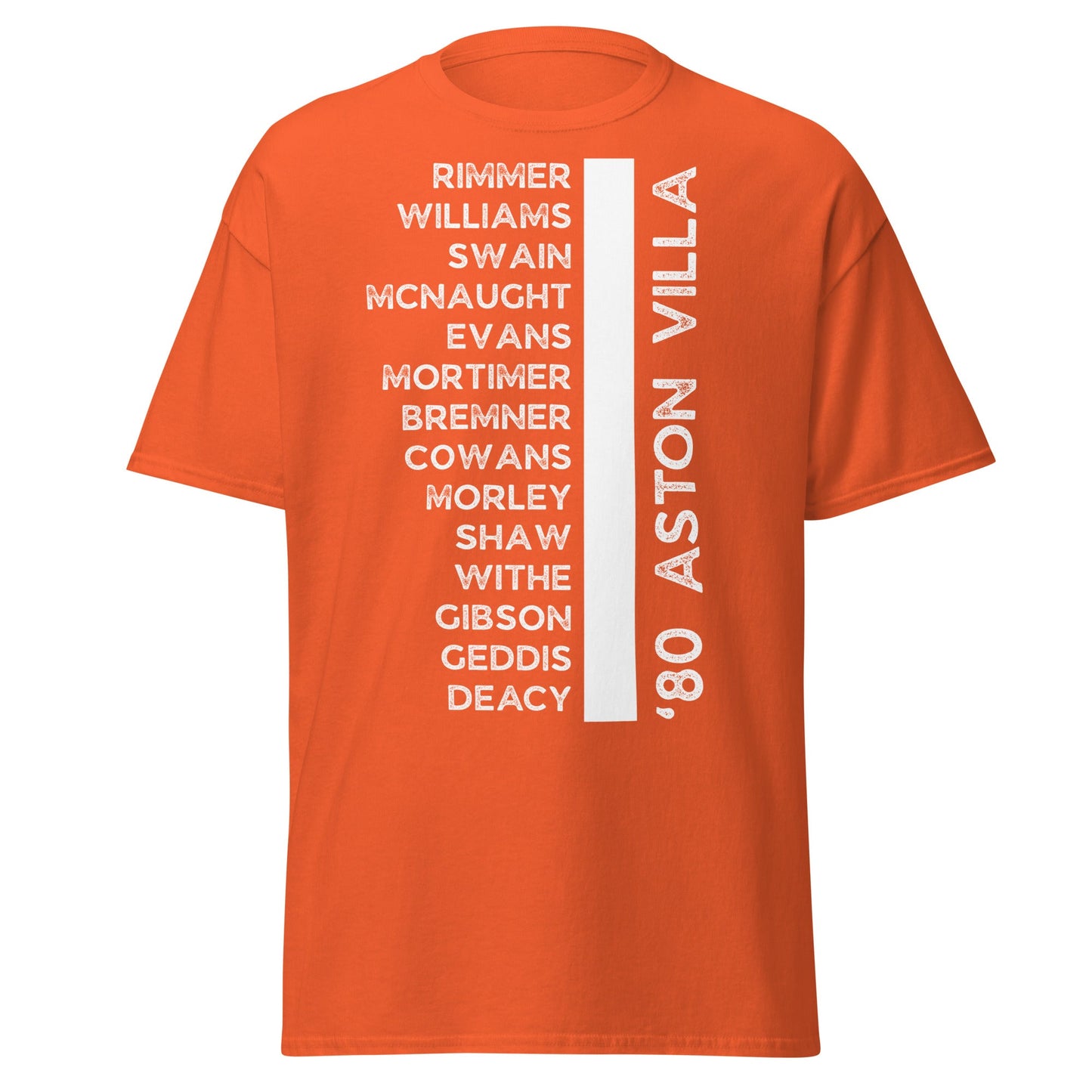 '80 Aston Villa Legends T-Shirt - 1981 Title Winners Tee - Orange - T-Shirts Online