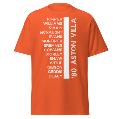 '80 Aston Villa Legends T-Shirt - 1981 Title Winners Tee - Orange - T-Shirts Online