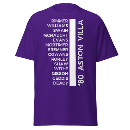 '80 Aston Villa Legends T-Shirt - 1981 Title Winners Tee - Purple - T-Shirts Online